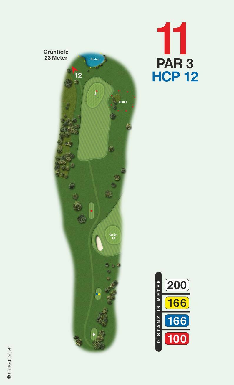 Bahn 11 des Golfclub Westheim — Par 3