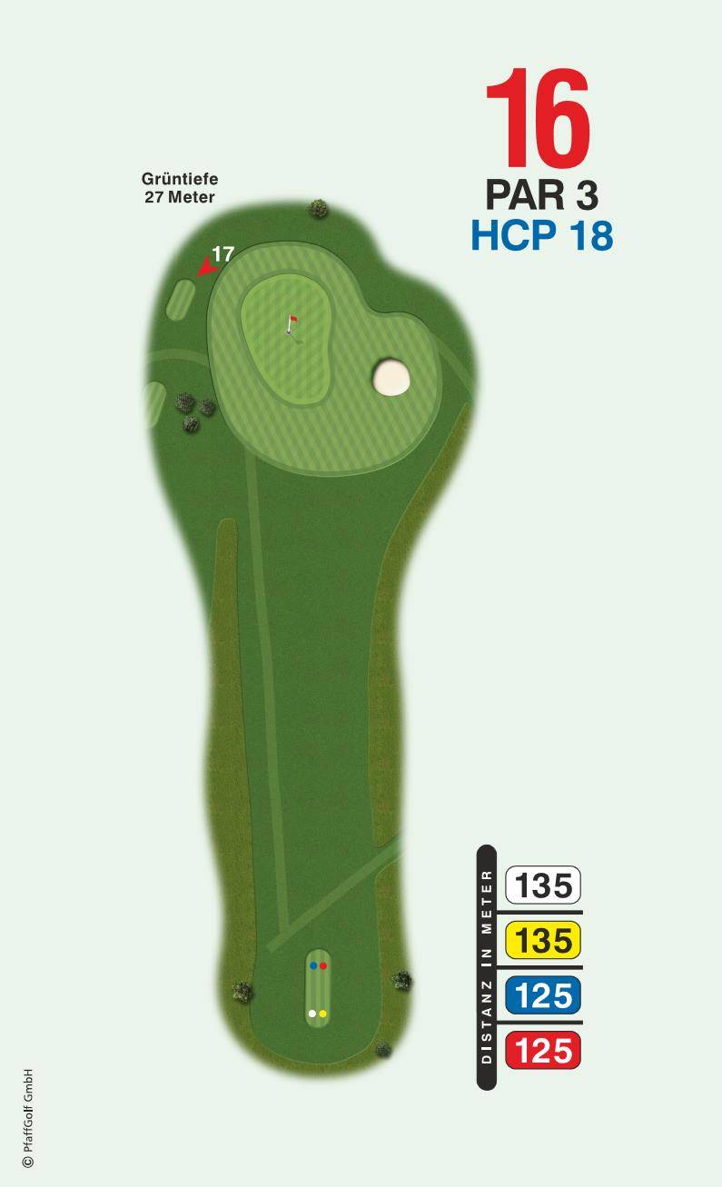 Bahn 16 des Golfclub Westheim — Par 3