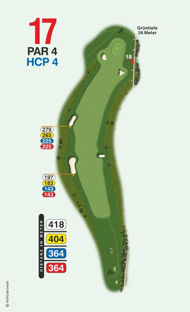 Bahn 17 des Golfclub Westheim — Par 4